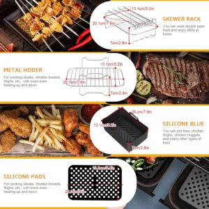 10 Pcs Air Fryer Accessories Air Fryer Accessories For Foodi Af400eu Af300eu Double Xl Kit For 3.webp