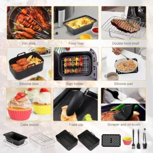 10 Pcs Air Fryer Accessories Air Fryer Accessories For Foodi Af400eu Af300eu Double Xl Kit For 5.webp