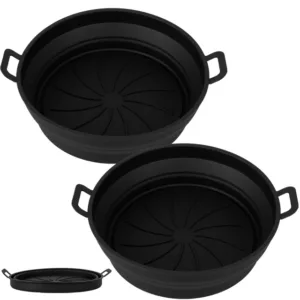 2pcs Air Fryer Silicone Pot With Handle Foldable Air Fryer Liner Heat Resistant Non Stick Air.jpg 640x640 3.webp