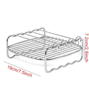 Air Fryer Baking Rack Metal Square Round Rectangle Oven Grill Racks Airfryer Accessories For Cosori Instant.jpg 640x640 1.webp