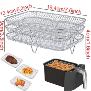Air Fryer Baking Rack Metal Square Round Rectangle Oven Grill Racks Airfryer Accessories For Cosori Instant.jpg 640x640 11.webp