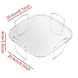 Air Fryer Baking Rack Metal Square Round Rectangle Oven Grill Racks Airfryer Accessories For Cosori Instant.jpg 640x640 12.webp