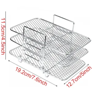 Air Fryer Baking Rack Metal Square Round Rectangle Oven Grill Racks Airfryer Accessories For Cosori Instant.jpg 640x640 13.webp