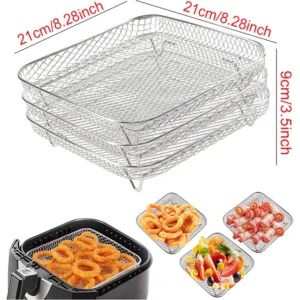 Air Fryer Baking Rack Metal Square Round Rectangle Oven Grill Racks Airfryer Accessories For Cosori Instant.jpg 640x640 3.webp
