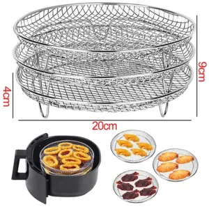Air Fryer Baking Rack Metal Square Round Rectangle Oven Grill Racks Airfryer Accessories For Cosori Instant.jpg 640x640 7.webp