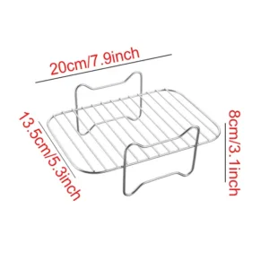 Air Fryer Baking Rack Metal Square Round Rectangle Oven Grill Racks Airfryer Accessories For Cosori Instant.jpg 640x640 8.webp