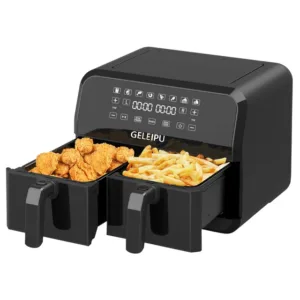 Geleipu Dl28 8 Quarts Air Fryer 8 Cooking Presets Dual Nonstick Dishwasher Safe Basket 5mins Auto.jpg 640x640.webp