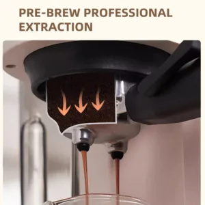 Hibrew 20 Bar Semi Automatic Espresso Coffee Maker With Grinder Bean For Cappuccino And Latte Milk 4.webp