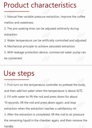 Itop Hpem 3 Manual Lever Espresso Maker With Temperature Real Time Display Pid Control 9 Bar 3.webp