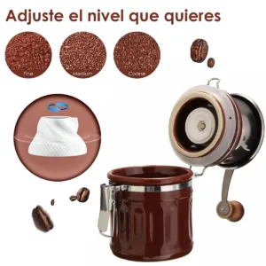 Manual Coffee Grinder Capacity Conical Burrinternal Adjustable Setting Ceramic Cup Grinding Core French Press Coffee For 1.webp