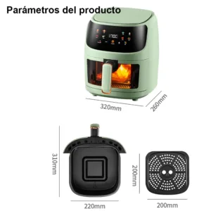 Microdata Air Fryer Qf606 6l Visible Oil Free Air Fryer 6l Capacity 1350w Multi Function Hot 5.webp