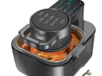 Nouveau Visuel Air Friteuse Maison Intelligente Grande Capacité 9L, les temps de cuisson automatiquement en fonction des aliments