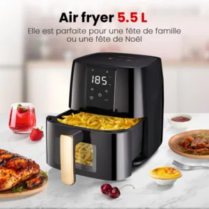 Oil Free Air Fryer Monmecd 5 5l 1700w Temperature Adjustable Window Visible 1.webp