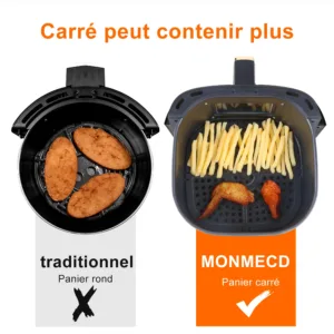 Oil Free Air Fryer Monmecd 5 5l 1700w Temperature Adjustable Window Visible 5.webp