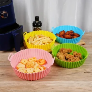 Silicone Basket Pot Tray Airfryer Liner For Air Fryer Reusable Container Accessories Pan Baking Mold Protector 1.webp