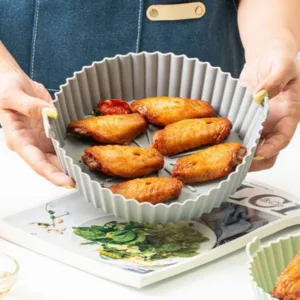 Silicone Basket Pot Tray Airfryer Liner For Air Fryer Reusable Container Accessories Pan Baking Mold Protector 2.webp