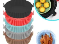 Silicone Basket Pot Tray Airfryer Liner For Air Fryer Reusable Container Accessories Pan Baking Mold Protector.webp