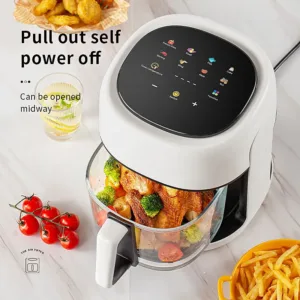 Smart Electric Air Fryer Large Capacity Convection Oven Deep Fryer Without Oil Kitchen 360 Baking Viewable 2.webp