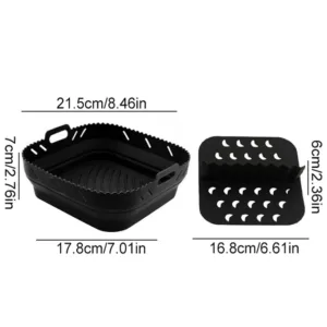 Square Hot Air Fryer Accessories Metal Oven Baking Rack Cooking Grill Holder For Cosori Instant Vortex.jpg 640x640 2.webp