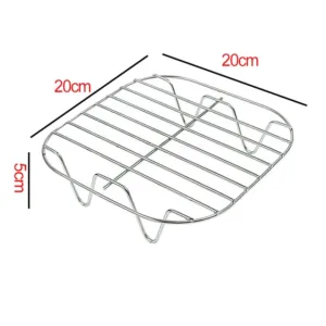 Square Hot Air Fryer Accessories Metal Oven Baking Rack Cooking Grill Holder For Cosori Instant Vortex.jpg 640x640 7.webp