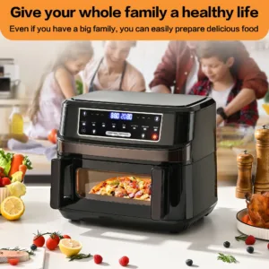 12l Hot Air Fryer One Or Dual Chambers Adjustable Xxl Airfryer With Touchscreen 8 Programmes Hot 2.webp