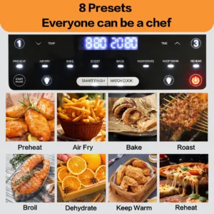 12l Hot Air Fryer One Or Dual Chambers Adjustable Xxl Airfryer With Touchscreen 8 Programmes Hot 3.webp
