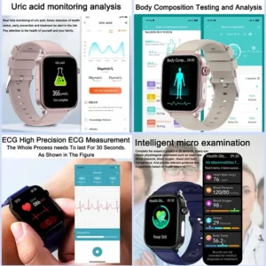 2024 New Ecg Ppg Uric Acid Non Invasive Blood Glucose Smartwatch Men Bluetooth Call Heart Rate 2.webp