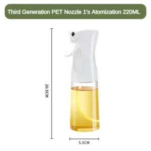 220ml Oil Spray Bottle With Brush Kitchen Essential Olive Acid Sprayer For Cooking Bbqbaking Oil Dispenser.jpg 640x640 3.webp