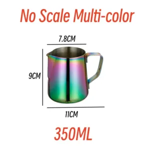 350 600 900ml Coffee Milk Pull Flower Cup Stainless Steel Non Stick Steaming Frothing Pitcher Cappuccino 11.webp