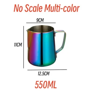 350 600 900ml Coffee Milk Pull Flower Cup Stainless Steel Non Stick Steaming Frothing Pitcher Cappuccino 9.webp