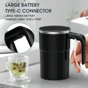380ml Mini Electric Coffee Self Mixing Mug Ip67 Waterproof Food Safe Coffee Mug Usb Rechargeable Automatic 4.webp