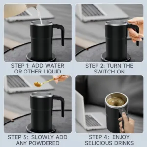 380ml Mini Electric Coffee Self Mixing Mug Ip67 Waterproof Food Safe Coffee Mug Usb Rechargeable Automatic 5.webp