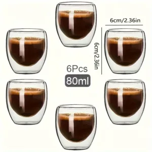 6pcs Glass Espresso Coffee Mugs 2 7oz Double Wall Insulated Cups Set Drinking Glasses For Tea.jpg 640x640 1.webp