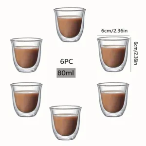 6pcs Glass Espresso Coffee Mugs 2 7oz Double Wall Insulated Cups Set Drinking Glasses For Tea.jpg 640x640.webp