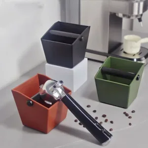 Dump Bin Bucket Anti Slip Espresso Coffee Grounds Container Coffee Knock Box Powder Beveled Coffee Grind 1.webp