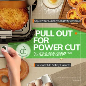 Miui 5l Air Fryer Electric Hot Fryer Oven Oilless Cooker With Touch Control Nonstick Basket Visible 4.webp