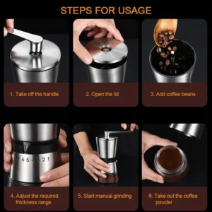 Manual Coffee Grinder High Quality Hand Coffee Mill With Ceramic Grinding Core Adjustable Home Portable Coffee 11.webp