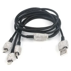 New Bling Usb Car Charger 5v 2 1a Dual Port Fast Adapter Pink Auto Decor Car.jpg 640x640 1.webp