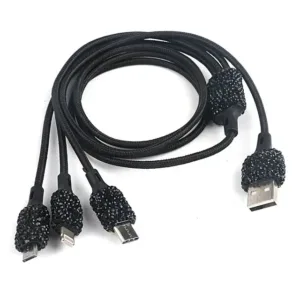 New Bling Usb Car Charger 5v 2 1a Dual Port Fast Adapter Pink Auto Decor Car.jpg 640x640 3.webp