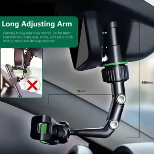 Rearview Mirror Phone Holder For Car 360 Rotating Phone Mount Gps Holder Universal Car Phone Holder 3.webp