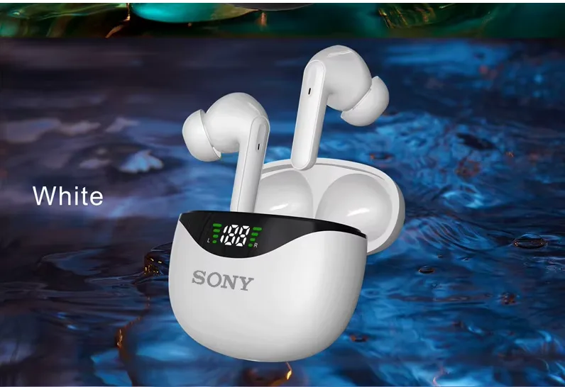 Sony true wireless stéréo écouteurs bluetooth casque batterie écran affichage tactile écouteurs musique écouteur tws sport casque