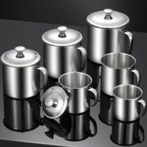 Stainless Steel Cup Portable Coffee Cup Camping Travel Mug Metal Coffee Mug Water Drinking Cup Milk 5.webp