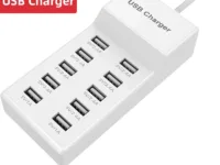 Chargez jusqu'à 10 appareils simultanément avec la station de recharge USB ILÉPO 50W. Compatible iPhone, Samsung, Xiaomi, Huawei. Charge rapide, sécurité intégrée. Idéal maison, bureau et voyage