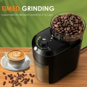 Wancle Electric Burr Coffee Grinder Adjustable Burr Mill Conical Coffee Bean Grinding With 28 Precise Grind 3.webp