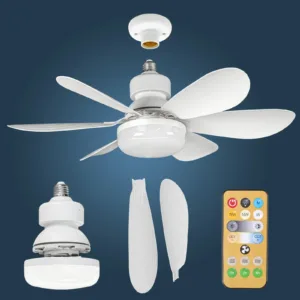Plafonnier LED avec Ventilateur et Télécommande – 40W | Éclairage Intelligent pour Salon & Bureau Env. Rapide – Image 2