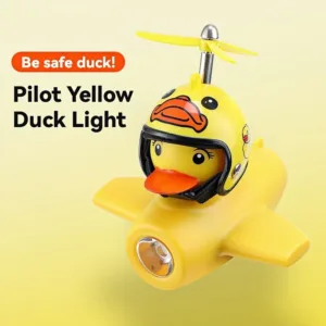 🟡 Phare de Vélo avec Klaxon & Petit Canard Jaune – Sécurité et Fun sur la Route – Image 2