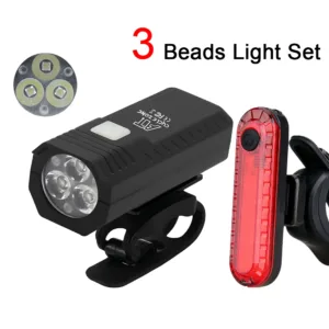Ensemble Lumière Vélo USB Rechargeable – Éclairage Avant LED + Feu Arrière, 3 Modes, Étanche IPX4, Installation Facile Exp. rapide – Image 11