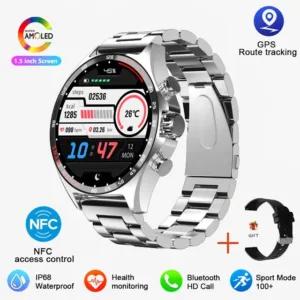 Montre Connectée de Sport SK27 IP68 – GPS, Appels Bluetooth, Écran AMOLED 1.52", Suivi Santé & Assistant Vocal Liv. gratuit – Image 13