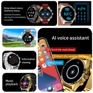 Montre Connectée de Sport SK27 IP68 – GPS, Appels Bluetooth, Écran AMOLED 1.52", Suivi Santé & Assistant Vocal Liv. gratuit – Image 2