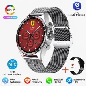 Montre Connectée de Sport SK27 IP68 – GPS, Appels Bluetooth, Écran AMOLED 1.52", Suivi Santé & Assistant Vocal Liv. gratuit – Image 11